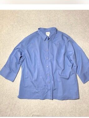 Wearguard Plus Size 3x Shirt Blouse 3/4 Sleeve Work Uniform Office